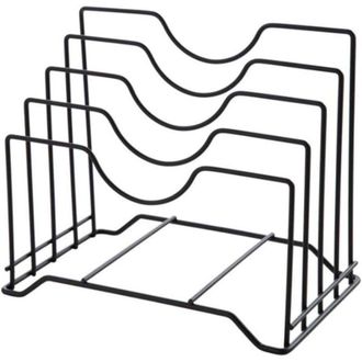 OEM Porta Coperchi Universale Per Pentole - Con 4 Fessure, Salvaspazio E Igienico In Cucina, Adatto A Coperchi Di Varie Dimensioni, Design Elegante - Crez