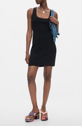 Desigual Knit Crochet Trim Minidress in Black at Nordstrom, Size X-Small