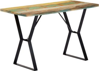 vidaXL Tavolo Da Pranzo 120x60x76 Cm In Legno Massello Di Recupero Vidaxl
