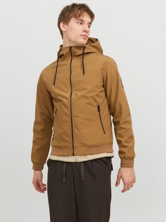 Jack & Jones Softshelljacke JACK & JONES JJEBASIC mit wasserabweisender Funktion, Herren, Gr. XXL, braun (otter), Web, Obermaterial: 100% Polyester, unifarben, reg
