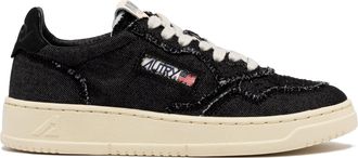 Autry Womens Medalist Black Denim Sneakers