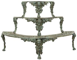 Biscottini International Biscottini - Soporte De Olla De Hierro Fundido Acabado Antiguo