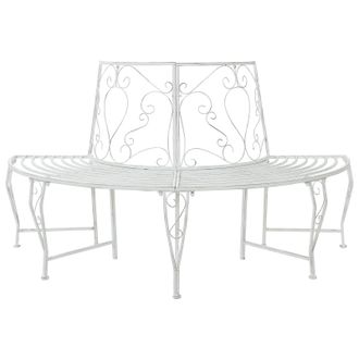 vidaXL Banco De &Aacute;rbol 4-n&uacute;mero De Plazas 160 X 80 X 89 Cm Acero Vidaxl