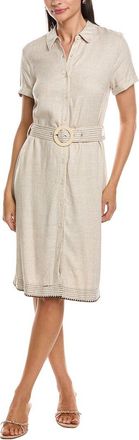 Nanette Lepore Maxi Linen-Blend Shirt Dress