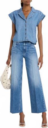 Paige Hadley Short Sleeves Shirt In Blue