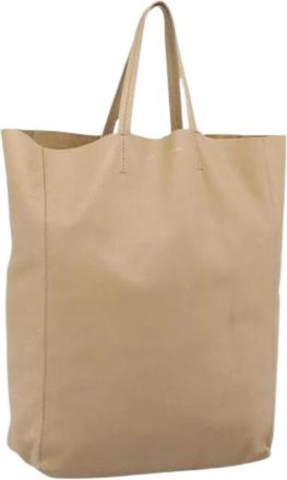 Celine Pre-owned Vintage Tote Bag - Dames - Vintage Shopper - Beige - ONE Size - Leer - Vintage