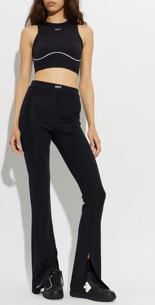 Off-white Flared Leg Trousers, Womens, Black