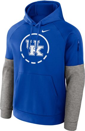 Nike Kentucky Primetime Nike Mens Therma-FIT College Pullover Hoodie in Blue | 02V6021NNKY-7EC
