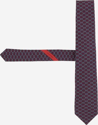 Ferragamo zijden stropdas met patroonontwerp