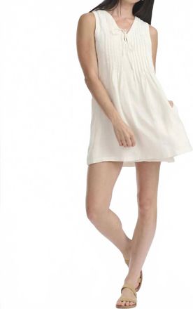 Splendid Stella Linen Mini Dress In Antique Pearl