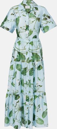 Erdem Abito midi in cotone con stampa