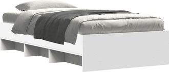 vidaXL Estructura De Cama Madera De Ingenier&iacute;a Blanca 90x200 Cm Vidaxl
