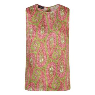 Etro Etro, Blouses, female, Multicolor, Size: M Tank Top With Side Vents