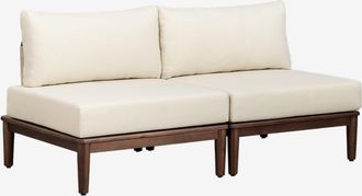 Sklum Sklum - Sof&aacute; Modular De Jard&iacute;n De 2 Piezas En Acacia Giulia