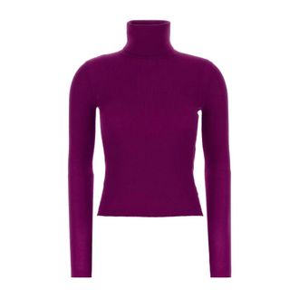 Saint Laurent Tricot de Corps Col - female - Saint Laurent - Turtlenecks - Purple - S - Knitwear