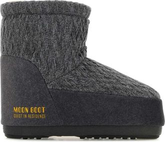 Moon Boot Icon Low No Lace - Dames - Winterlaarzen - Grijs - 42 EU - Wol - Schoenen