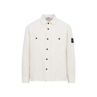 Stone Island Iconic Button-Down Shirt With Dual Chest Pockets