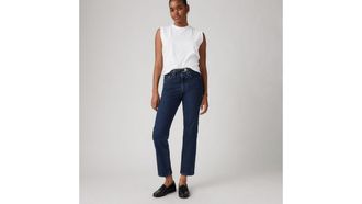 Levi's 501 Crop Jeans - Womens - 23X26 - Dark Wash / Salsa Stonewash