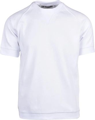 Les Hommes White Cotton Polyester Sweatshirt