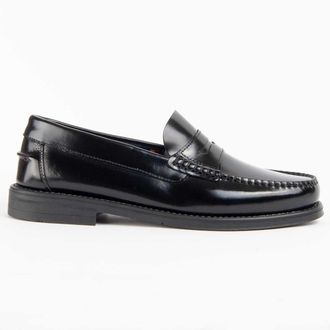 Purapiel Mens Loafer Castellar2 Black Leather - Size UK 6.5