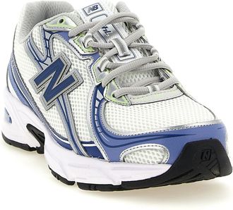 New Balance Mesh and Suede Sneaker - White