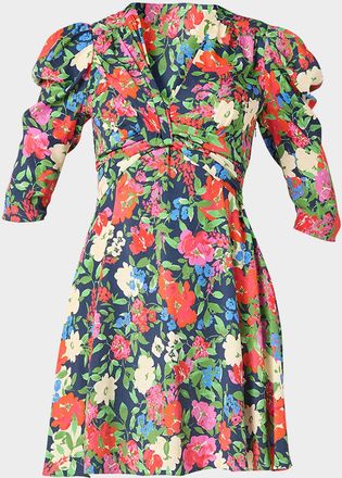 Shoshanna Natalaya Smocked Floral-Print Mini Dress