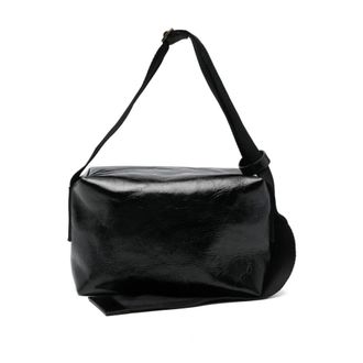 Uma Wang Handbags, female, Black, ONE SIZE, Luxury Nero Leather Shoulder Bag