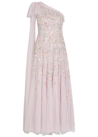 Needle & Thread Sylvia Rose Floral-embroidered Tulle Gown - Light Purple - 16 (UK16 / XL)