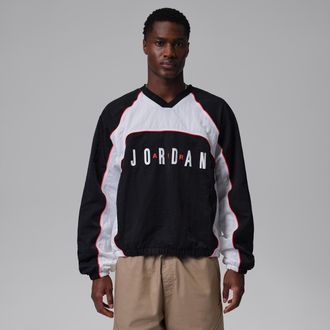 Nike Jordan Mens Jordan Flight Long-Sleeve Warm-Up Top in Black | IF1835-010