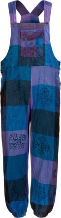 Wicked Dragon Long patchwork dungarees (Purple, L/XL)