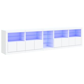 Berkfield Home Sideboard with LED Lights White 283x37x67 cm | Size: 283 x 37 x 67 cm