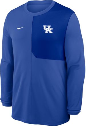 Nike Kentucky Sideline Coach Nike Mens Dri-FIT College Long-Sleeve Top in Blue | 03B10DZGNKY-2QD