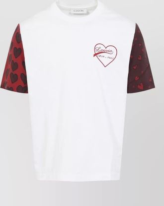 Lanvin crew neck heart print short sleeve t-shirt