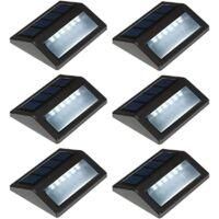 OEM Juego De 6 Luces Solares Para Patio, Led Impermeables Para Barandillas De Escaleras, Terrazas, Vallas, Pasillos Y Paredes, Luz Blanca Diurna - Crezuo
