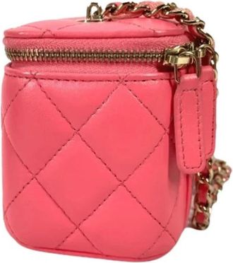 Chanel Pre-owned Ap 1340 Schoudertas - Dames - Vintage Mini Tas - Roze - ONE Size - Leer - Vintage