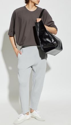 Homme Pliss&eacute; Issey Miyake Oversize T-shirt, Mens, Brown