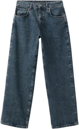 Mango Selection Mid Rise Straight Leg Jeans in Deep Dark Blue at Nordstrom Rack, Size 8
