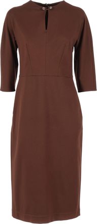 Fabiana Filippi Milano Stitch Jersey Fitted Dress With Piercing Detail
