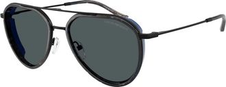 Emporio Armani Stijlvolle zonnebril Ea 2163 - Heren - Zonnebrillen - Zwart - 56 MM - Accessoires