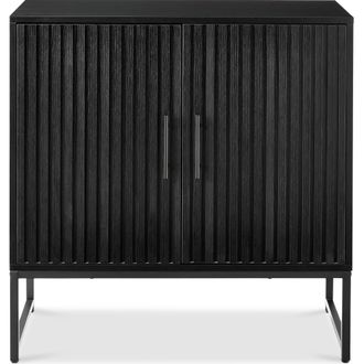 Best Choice Products 2-Door Slatted Storage Cabinet, Accent Furniture w/ Non-Scratch Foot Pads