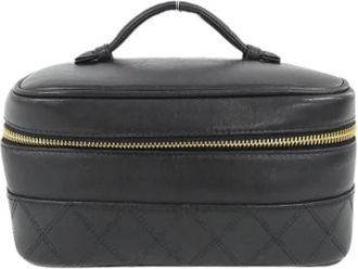 Chanel Pre-owned Vintage Handbag - Dames - Vintage Handtas - Zwart - ONE Size - Leer - Vintage