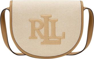 Ralph Lauren Witley Medium Crossbody Bag - Dames - Tassen - Beige - Maat: ONE Size Katoen