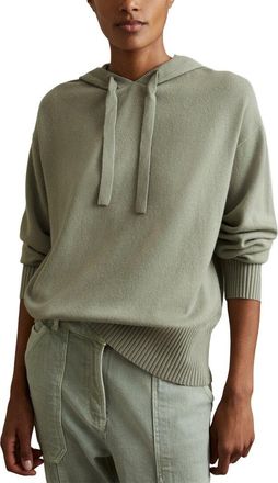 Reiss Sammie Plain Wool & Cashmere-Blend Hoodie