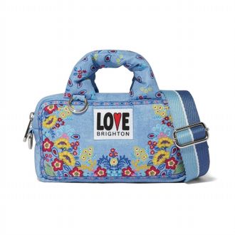 Brighton Womens Bandana Love Cross Body Bag In Blue Multi