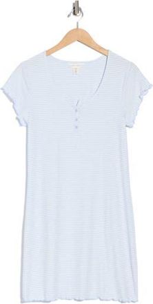 Laura Ashley Stripe Rib Nightgown in Heather Stripe at Nordstrom Rack, Size X-Large
