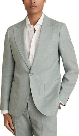Reiss Warner Notch Linen Blazer