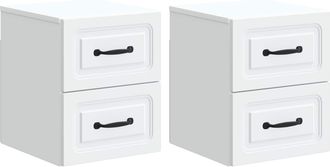 vidaXL Mesita De Noche De Pared 2 Uds. 34,5 X 33 X 40 Cm Vidaxl