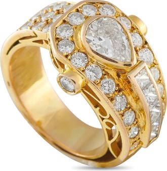Luxury Bazaar 18K Yellow Gold 2.2 ct Diamond Ring MF10-011526