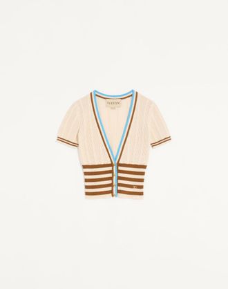 Valentino COTTON CARDIGAN Woman BIRCH L