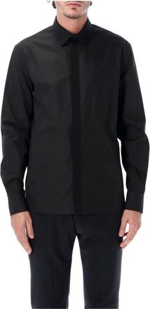 Lanvin Camicia Classica con Dettagli Gros Grain - - Shirts - Uomo - Nero - XL